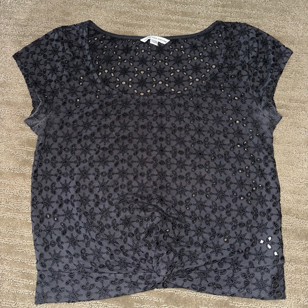 AE Textured Tie Top